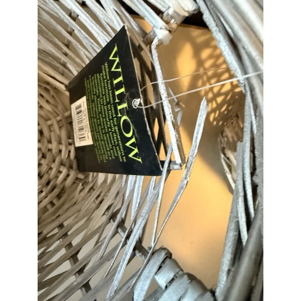 wicker baskets vintage  Silver Set Of 4